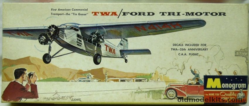 Monogram 1/77 Ford Tri-Motor Four Star Issue, PA122-100 plastic model kit